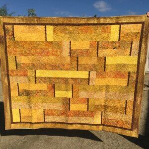 Desert Sunrise Handmade Quilt – 51" x 44" – Vibrant Patchwork Throw Blanket